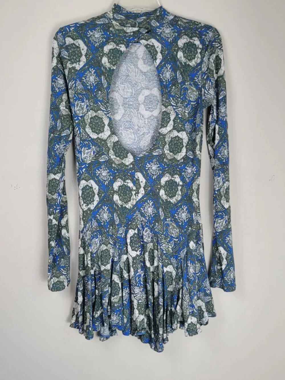 Free People Annabelle Tunic Dress Medium Boho Floral Mini Dress Festival Indie